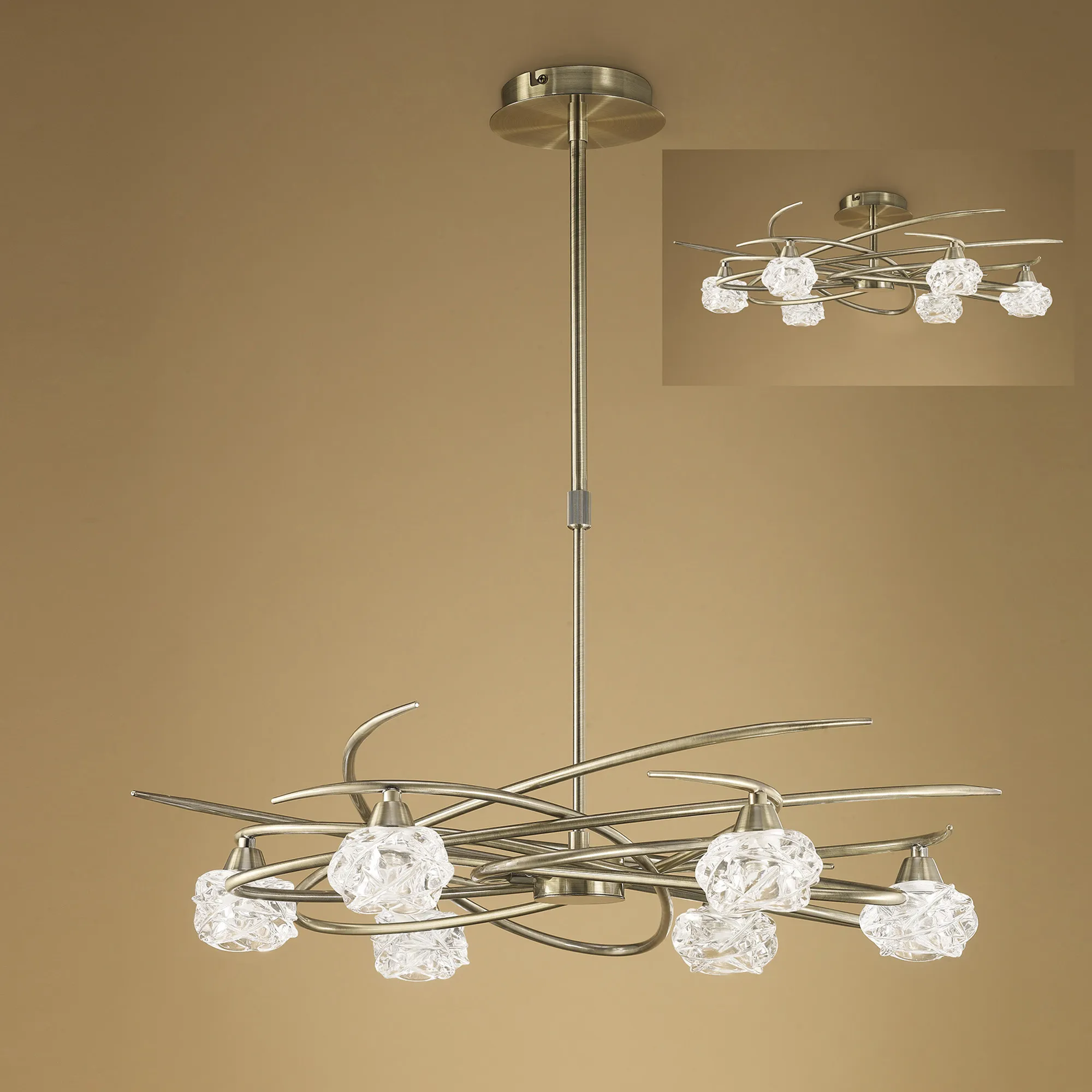 Maremagnum AB Ceiling Lights Mantra Multi Arm Fittings